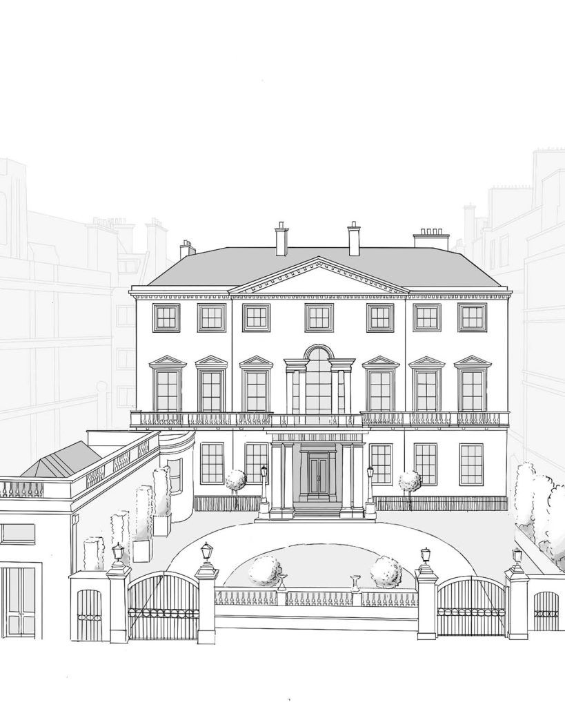 sketch of Cambridge house