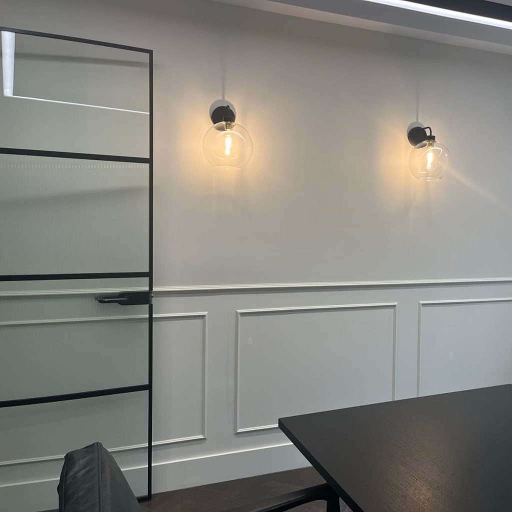 panelling details and light fittings